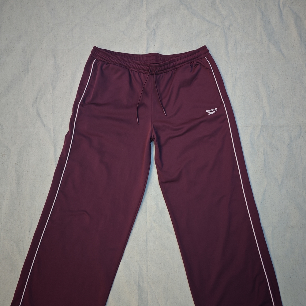 Reebok Identity Vector Tricot Track Pants Women’s XL Burgundy Athletic Joggers - Picture 5 of 5